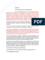 Art. 27º Protección Del Trabajador Frente Al Despido Arbitrario