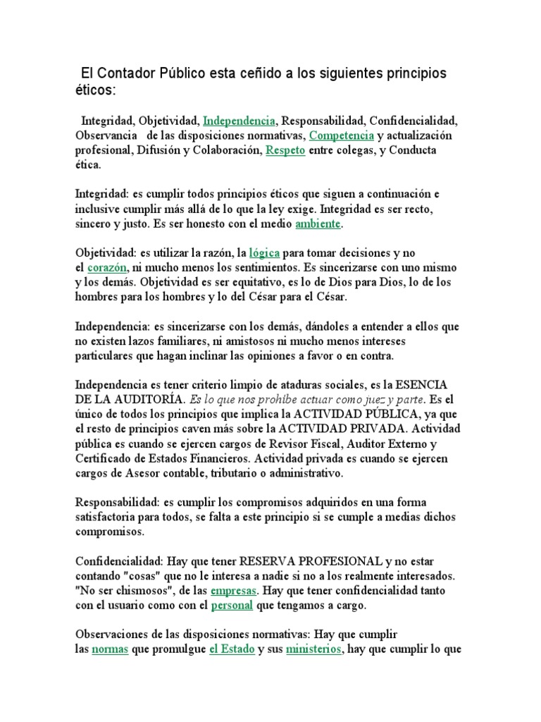 Codigo de Etica Del Contador | PDF | Contador | Contabilidad y Auditoria
