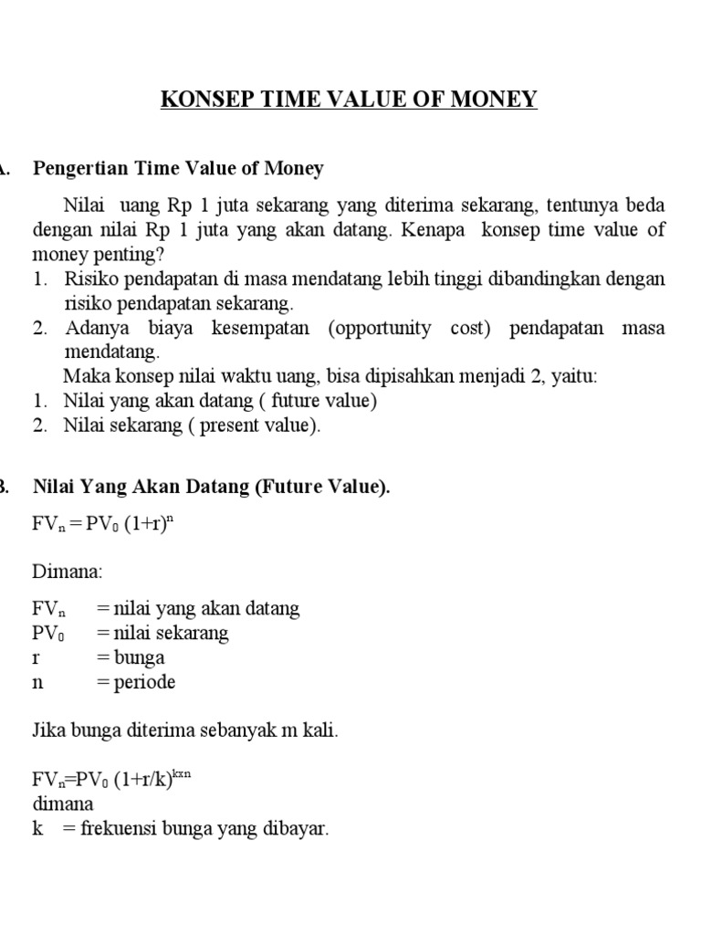 Makalah Konsep Time Value Of Money