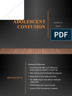 Adolescent Confusion: Aswani C.P English