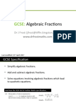 GCSE AlgebraicFractions
