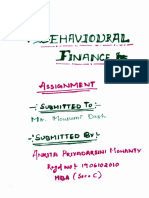 Behavioral Finance Notes