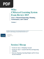 Wiley Cmaexcel Learning System Exam Review 2015: Part 1: Financial Reporting, Planning, Performance, and Control