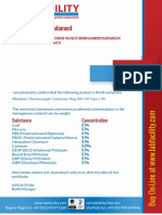 Rohs 3 Compl I Ance ST at Ement: Substance Concentrati On