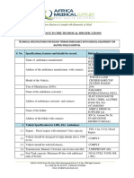 Compliance Technical Specification Ambulance