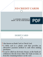 Debit and Credit Cards