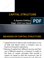 Capital Structure: A.Ayesha Siddiqua