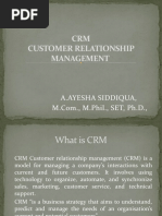 CRM Customer Relationship Management: A.Ayesha Siddiqua