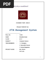 ATM Management System: Kendriya Vidyalaya Mankhurd