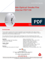 Addressable Optical-Smoke Fire Detector FD7130: Technical Data