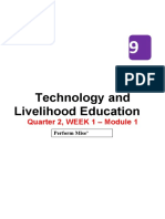 Technology and Livelihood Education: Quarter 2, WEEK 1 - Module 1