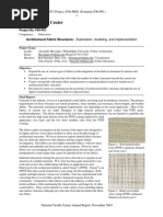 National Textile Center: Architectural Fabric Structures: Exploration, Modeling, and Implementation