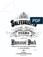 Bach Carl Philipp Emanuel Solfeggio en Do Mineur Pour Piano Main Gauche 67339