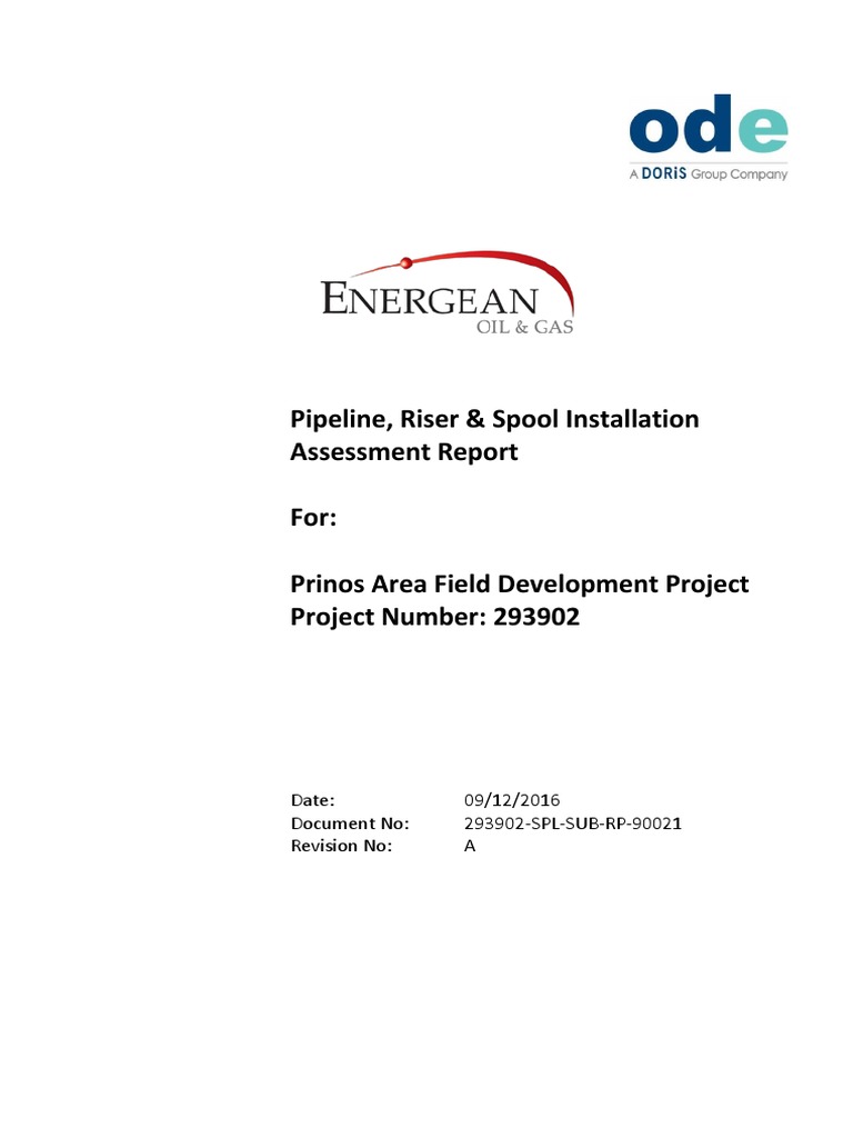 Pipeline & Riser & Spool Installation Assessment Report - 293902-SPL ...