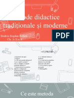 Metode Didactice Tradiționale Și Moderne