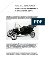 La Evolucion en El Sector y en La Formación de Los Trabajadores Del Sector