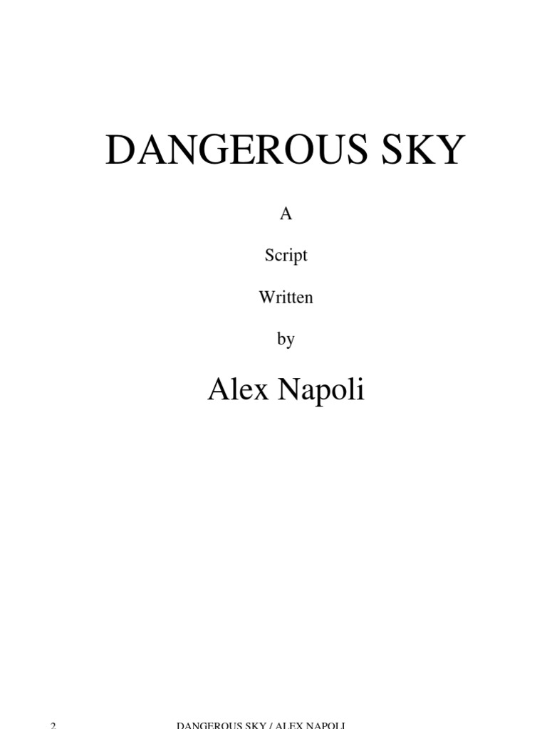 Dangerous Sky Script Book PDF | PDF | Airplane | Prison