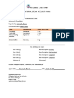 Material Stock Request Form