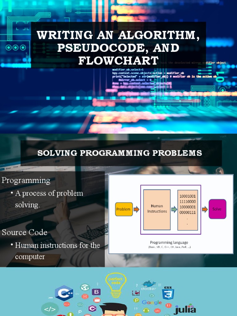 Writing An Algorithm, Pseudocode, and Flowchart | PDF | Computer ...