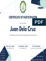 White Geometric Design Participation Certificate