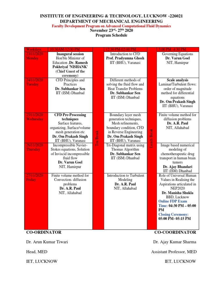 Schedule FDP (1) Final | PDF | Computational Fluid Dynamics | Boundary ...
