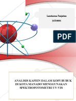 Analisis Kadar Kafein dalam Kopi Menggunakan Spektrofotometri UV-Vis