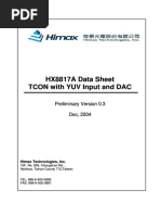 HX8817A Data Sheet HX8817A Data Sheet TCON With YUV Input and DAC TCON With YUV Input and DAC