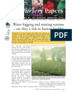 Water Fogging and Misting Systems - Are They A Risk To Human Health?