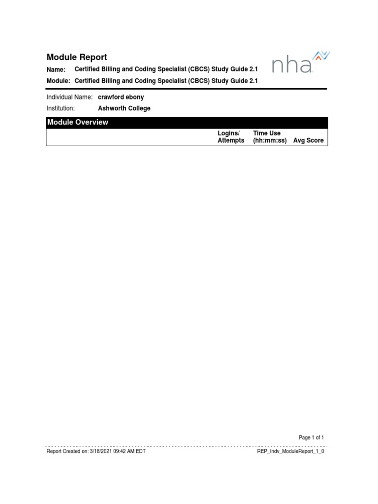 CBCS Study Guide Module Report | PDF | Science & Mathematics | Computers