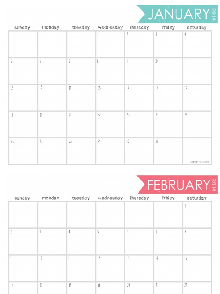 Printable Calendar 2014 | PDF