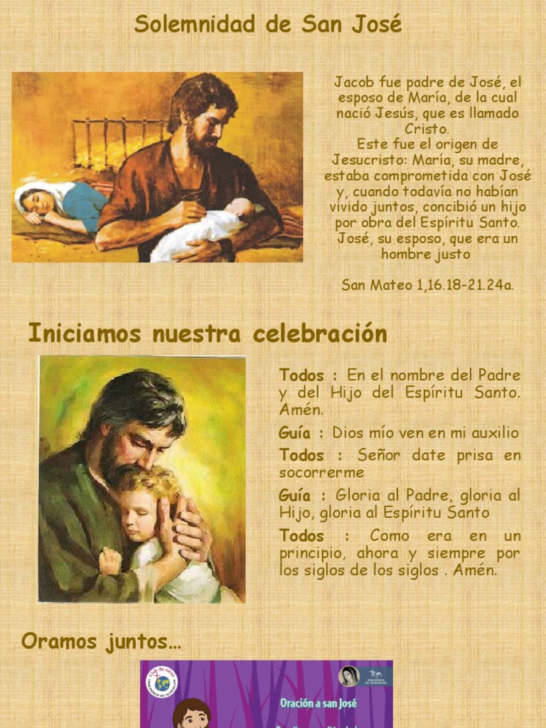 Celebración de San José y su legado | PDF | San José | María, madre de ...