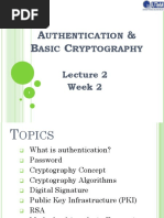 Lecture 2 - Authentication and Cryptography