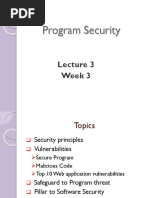 Lecture 3 - Program Security