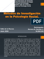 Metodos de Investigacion en La Psicologia Social