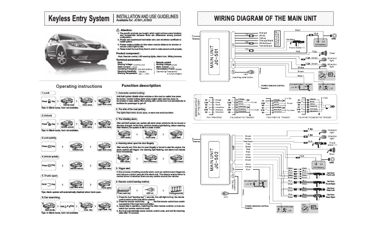 Keyless Entry System Installation Guide | PDF | Remote Control | Transport