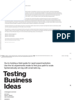 Testing Business Ideas A Field Guide For Rapid Exp... - (Copyright)