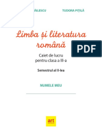 Limba Și Literatura Română: Caiet de Lucru Pentru Clasa A III A