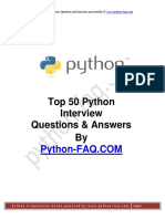 Top 50 Python Interview Question and Answers Powered by ©