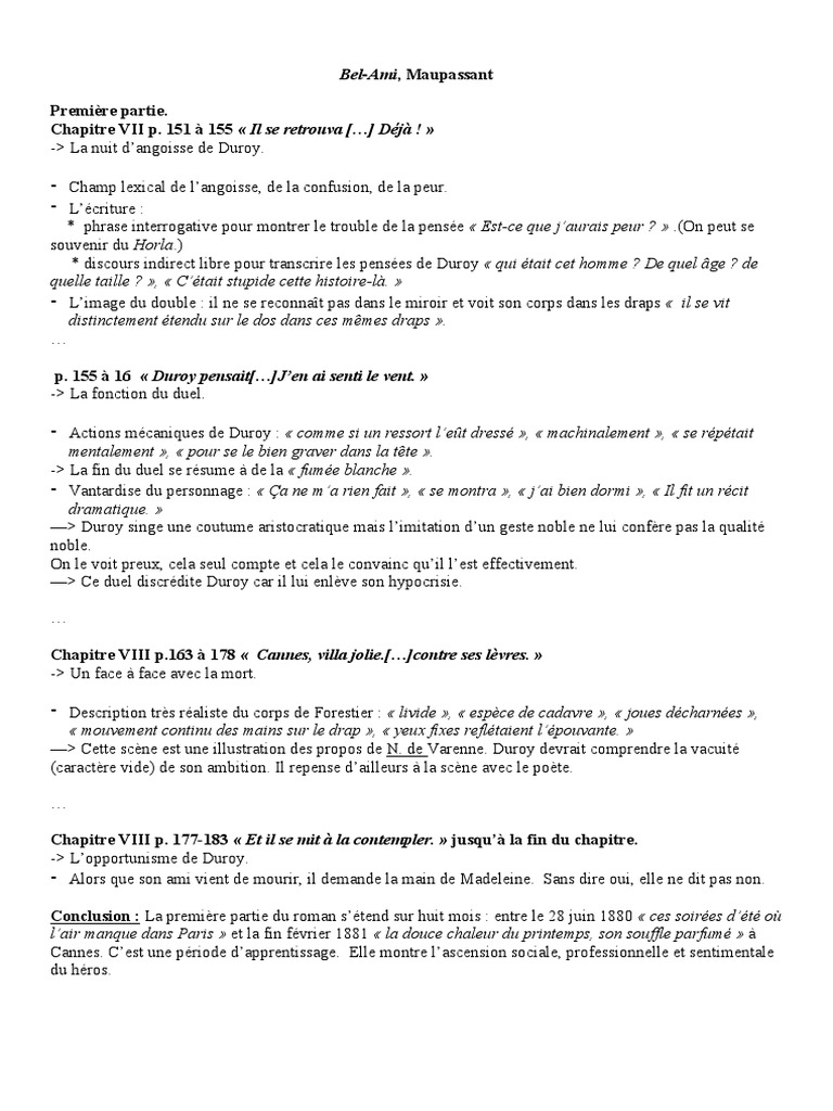 Bel Ami Exercices: Quizz Bel Ami Chapitre Par Chapitre – LIHS