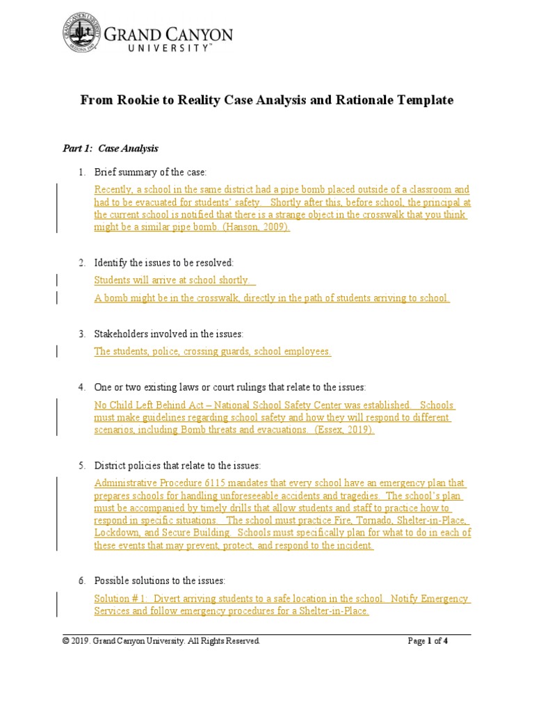 From-Rookie-To-Reality-Case-Analysis Example | PDF | Emergency ...