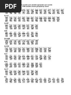 3165 Ukulele Chords Grouped By Chord Pdf Traditional Games Chess