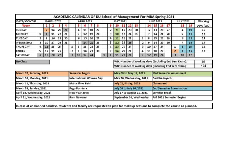 Academic Calendar (Spring 2021) Updated PDF Academic Term Schools
