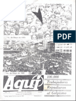 Semanario del pueblo Aquí La Paz, sábado 3 al 9 de mayo de 1980, pdf.