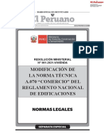 Modificación Norma Técnica A 70