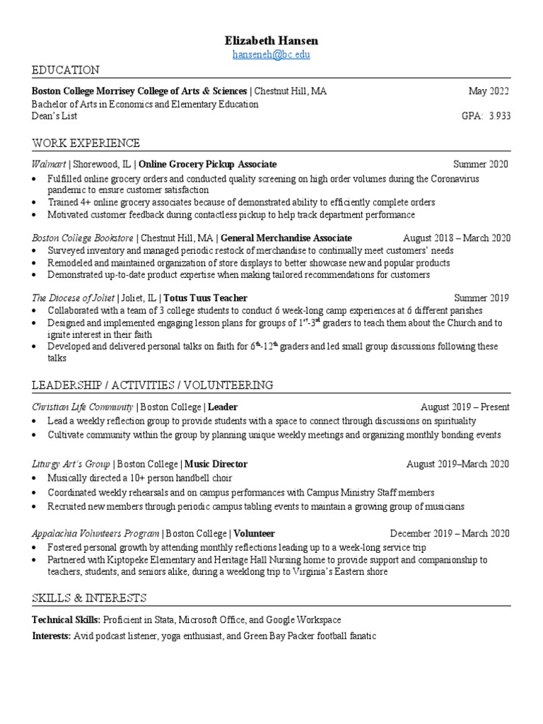 Newsletter Resume | PDF | Human Nature | Business