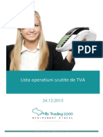 Lista Produse Scutite TVA