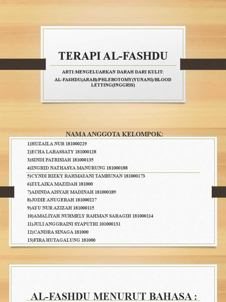 Terapi Al-Fashdu | PDF