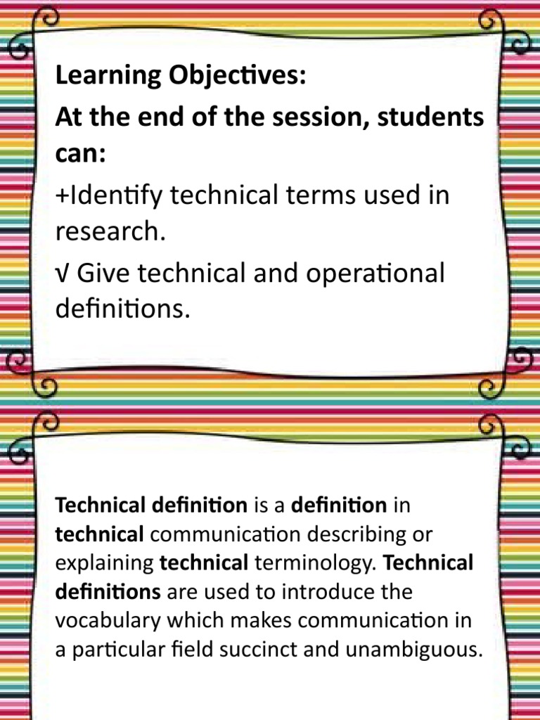 Learning Objectives: at The End of The Session, Students Can | PDF ...