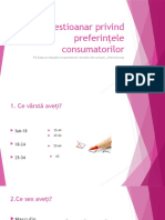 Chestioanar Privind Preferințele Consumatorilor'produse de Panificatie