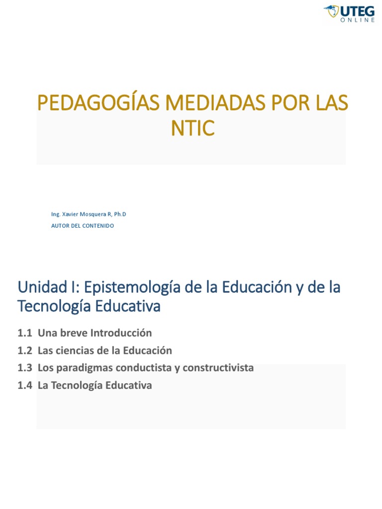 Mod11 Pedagogia Medidas - pornTIC U1 PDF | PDF | Constructivismo